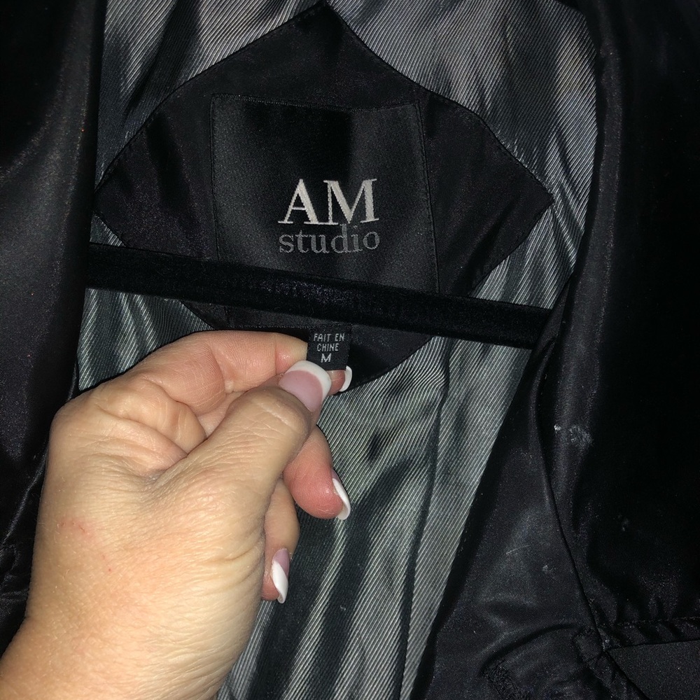 Andrew Marc AM Studio black overcoat M - Picture 4 of 8